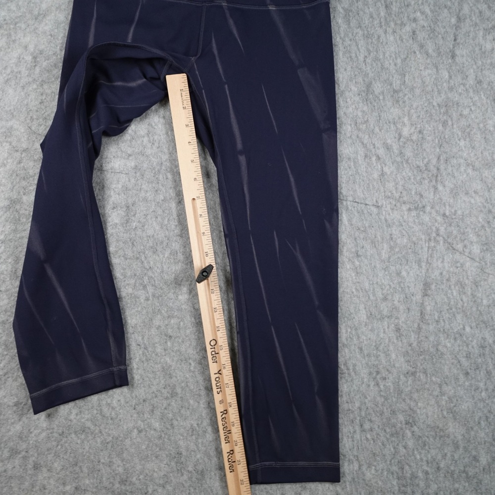Lululemon Leggings‎ Women 8 Navy Blue Wunder Train High Rise Crop 23" Yoga Gym - Picture 2 of 11